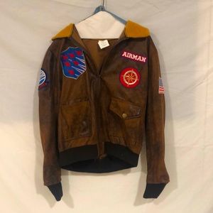 Faux Leather Spirit Halloween Bomber Jacket